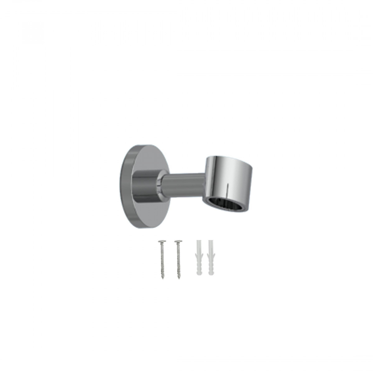 Wall bracket for screwing and gluing • Chrome • 02360 • SCHÜTTE