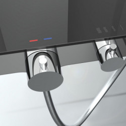 Replacement thermostatic mixer tap with shelf • Anthracite • 01689 • SCHÜTTE