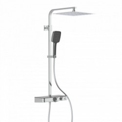 OCEAN overhead shower set • chrome/anthracite • SCHÜTTE