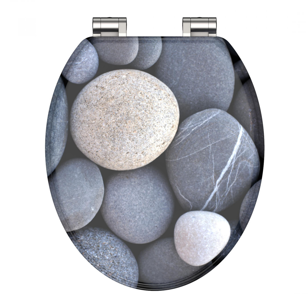 Siège WC GREY STONES • MDF • Avec abaissement automatique • SCHÜTTE