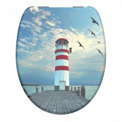 Siège WC LIGHTHOUSE • plastique thermodurcissable • Avec dispositif d'abaissement automatique •