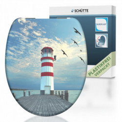 Siège WC LIGHTHOUSE • plastique thermodurcissable • Avec dispositif d'abaissement automatique •
