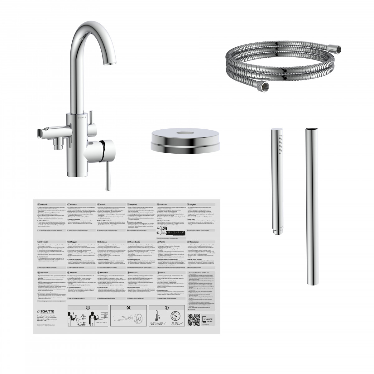 CORNWALL Mitigeur de baignoire • Chrome • Pose libre • SCHÜTTE