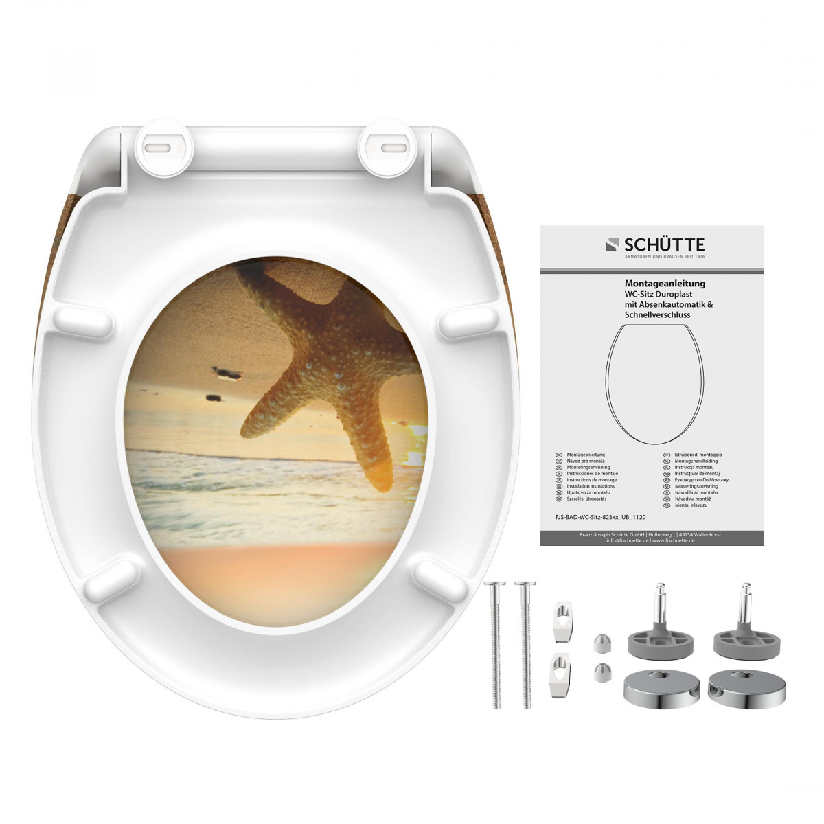 WC-zitting SEA STAR • Duroplast • Met soft-close mechanisme • SCHÜTTE