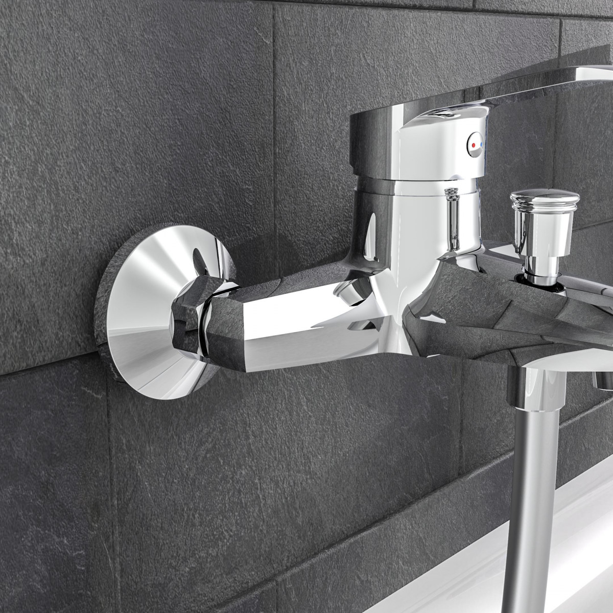 TESSA bath mixer • chrome • SCHÜTTE
