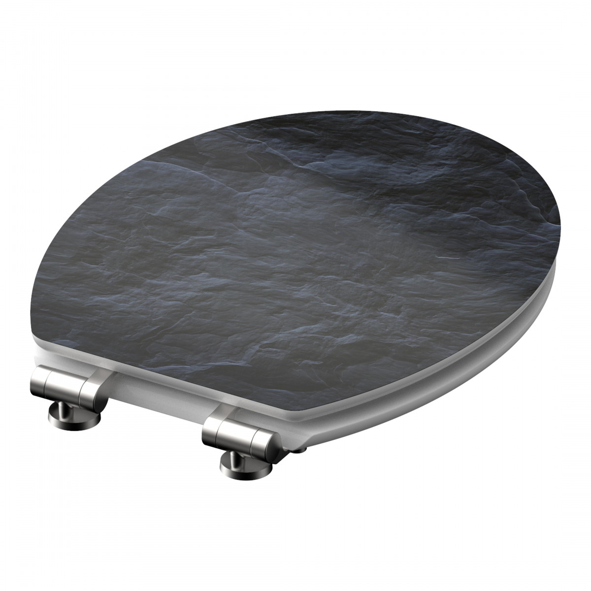 HG Siège WC BLACK STONE • MDF • Avec abaissement automatique • SCHÜTTE