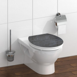HG Siège WC BLACK STONE • MDF • Avec abaissement automatique • SCHÜTTE