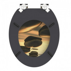 Siège WC SEA STONE • MDF • Avec abaissement automatique • SCHÜTTE