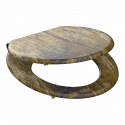 Holzbank mit breiten, gerundeten Sitzleisten und sichtbarer Maserung.