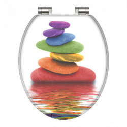 Siège WC COLORFUL STONES • MDF • avec abaissement automatique • SCHÜTTE