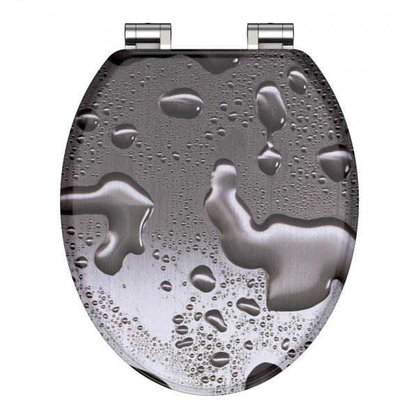 Siège WC GREY STEEL • MDF • Avec abaissement automatique • SCHÜTTE
