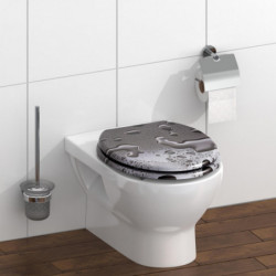 Siège WC GREY STEEL • MDF • Avec abaissement automatique • SCHÜTTE