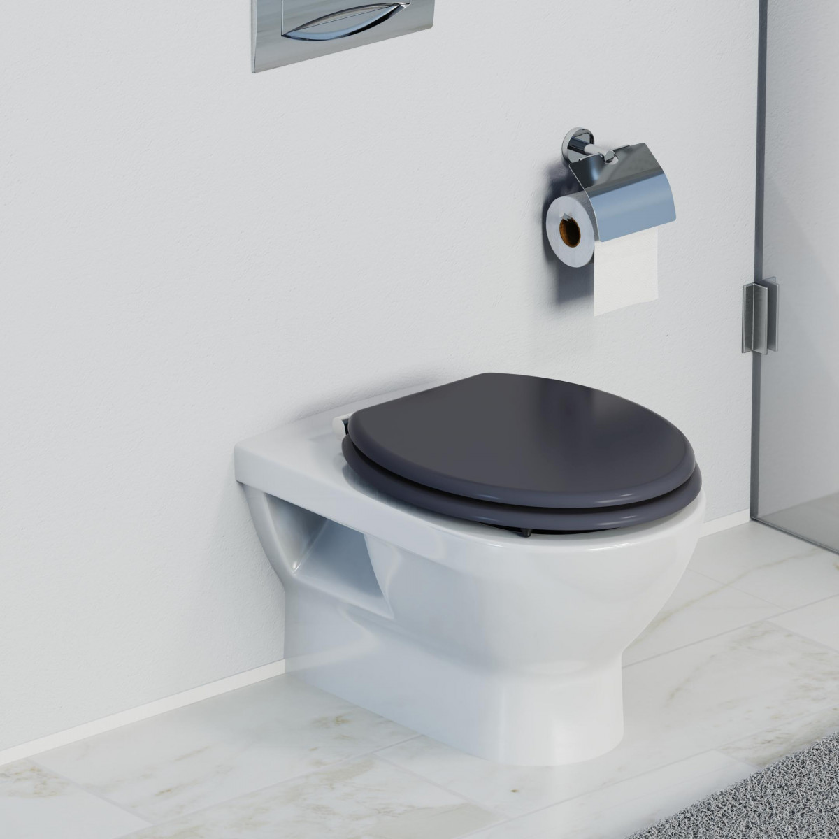 WC-zitting SPIRIT ANTHRAZIT • MDF • met soft-close mechanisme • SCHÜTTE