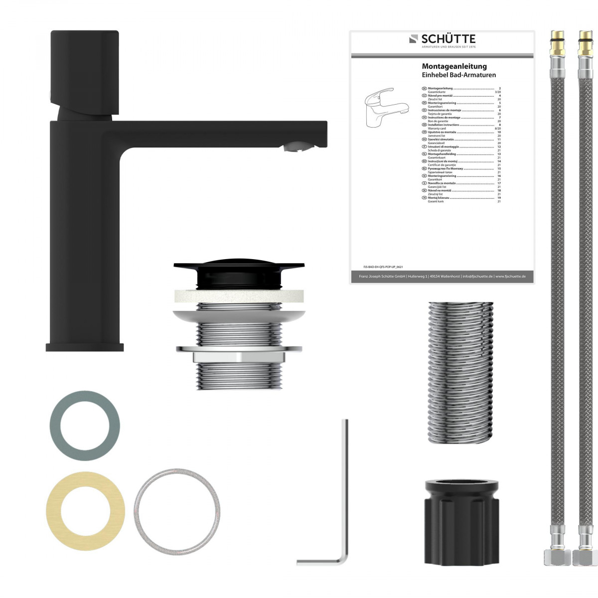 NEW YORK basin mixer • Black matt • SCHÜTTE