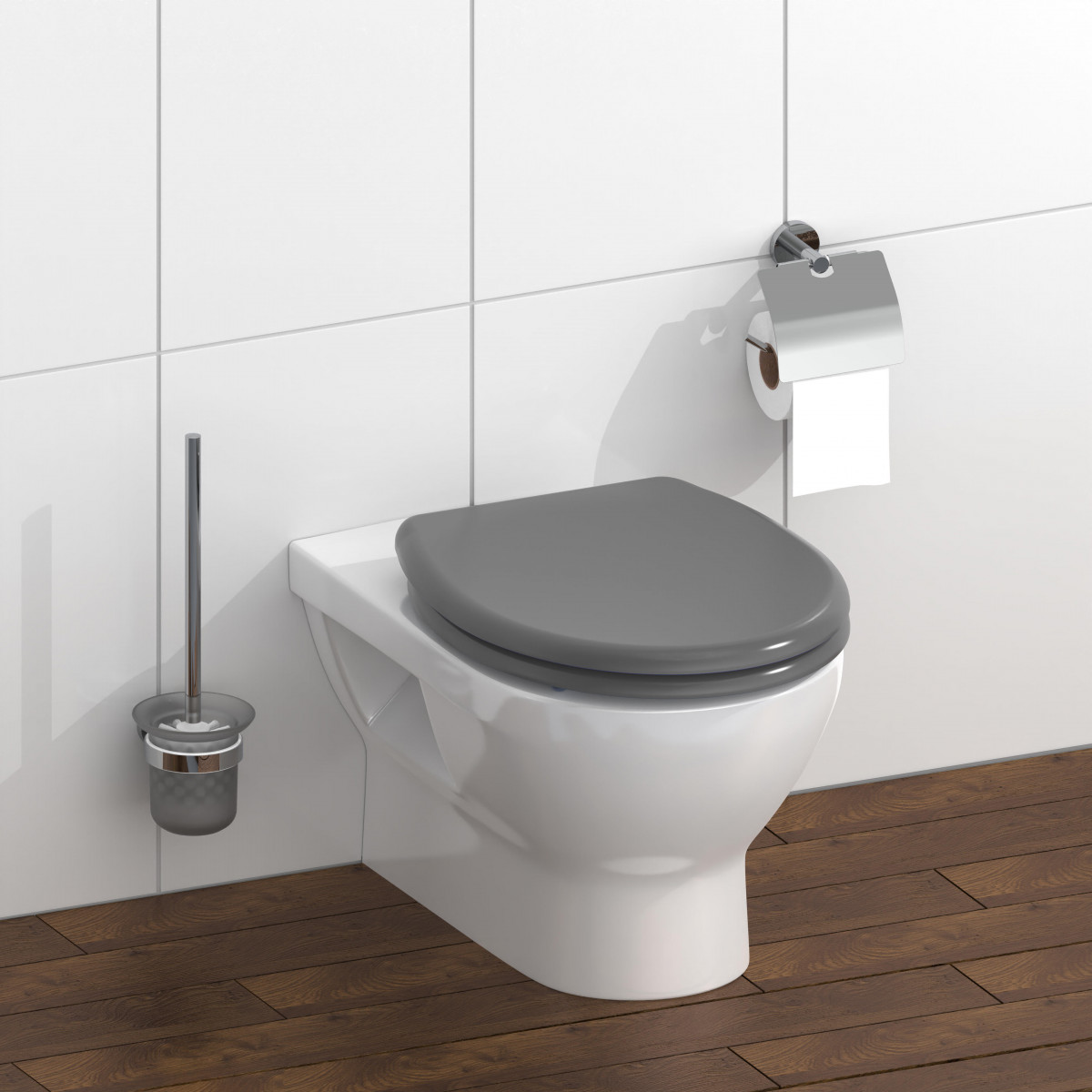 WC-zitting ANTHRAZIT • Duroplast • Met soft-close mechanisme • SCHÜTTE