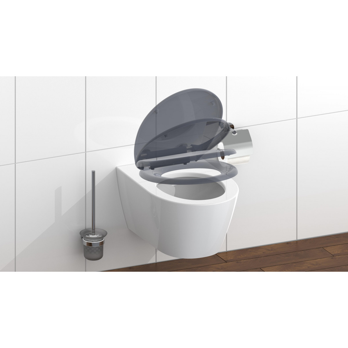 WC-zitting ANTHRAZIT • Duroplast • Met soft-close mechanisme • SCHÜTTE
