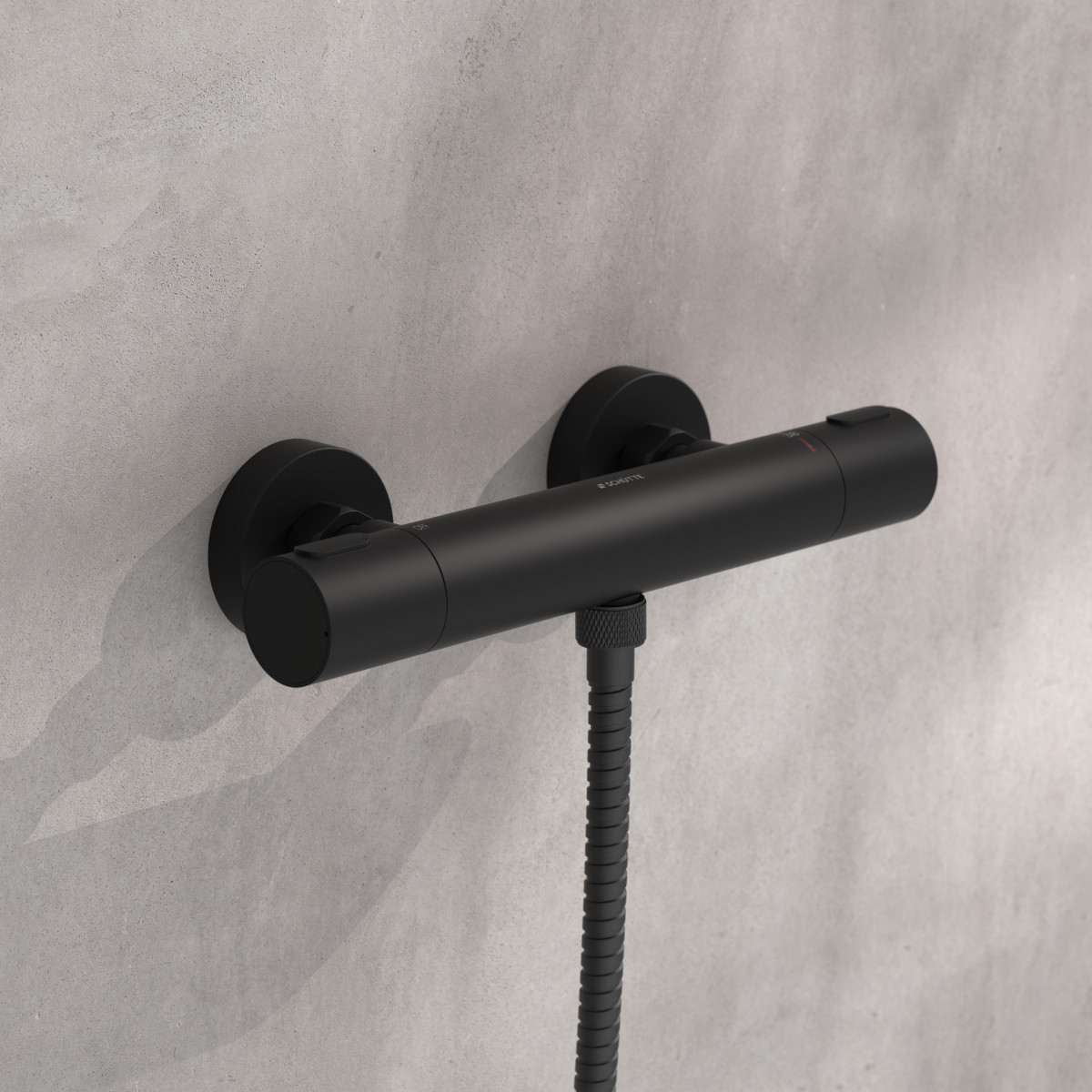 LOS ANGELES thermostatic shower mixer • Black matt • SCHÜTTE