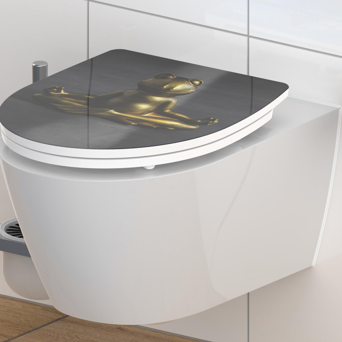 HG Siège WC RELAXING FROG • plastique thermodurci • abaissement automatique • SCHÜTTE