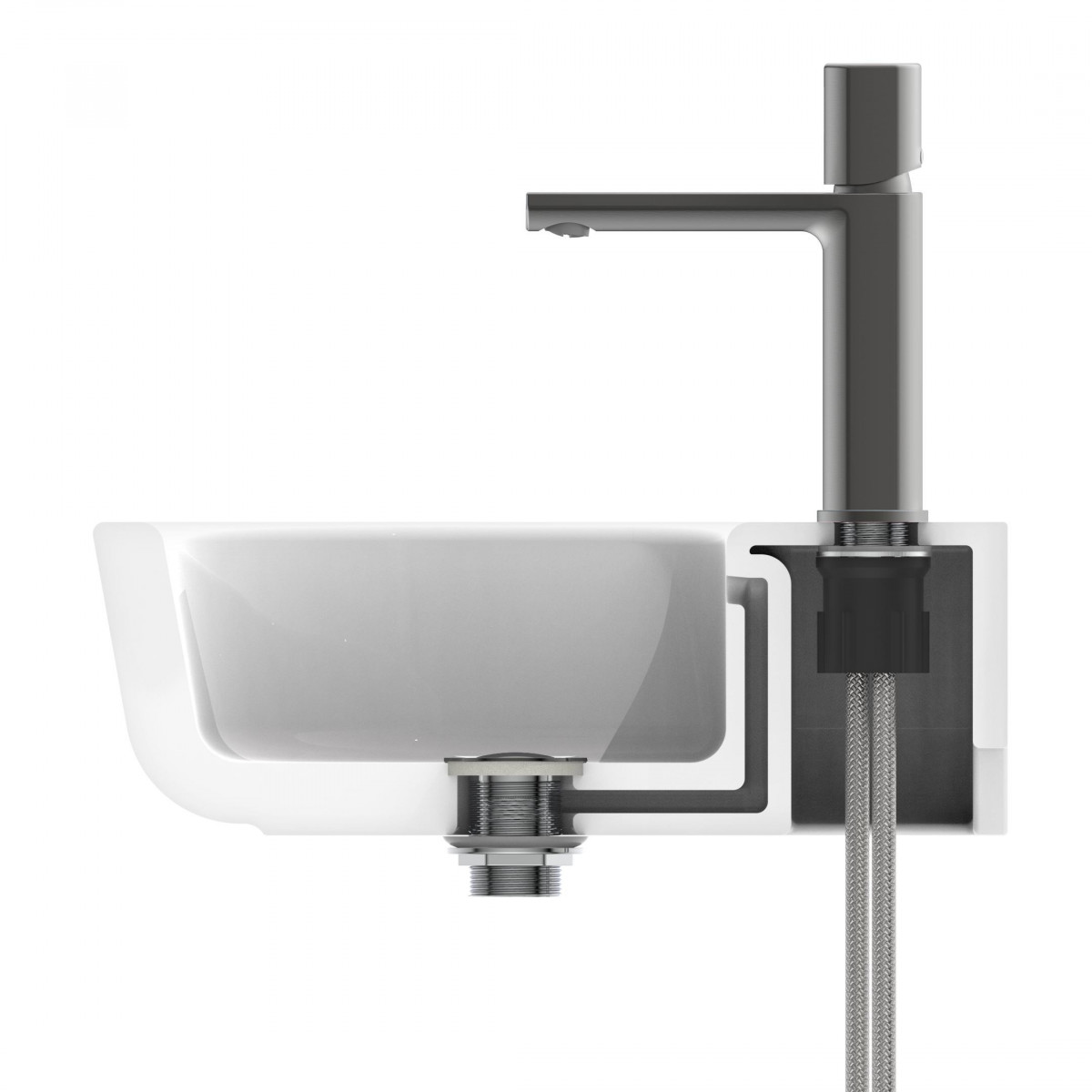 NEW YORK Mitigeur de lavabo • Graphite mat • SCHÜTTE