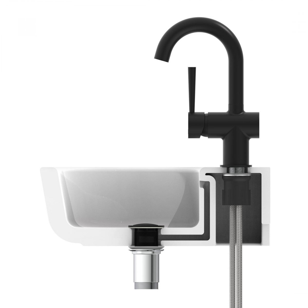 CORNWALL basin mixer • Black matt • SCHÜTTE