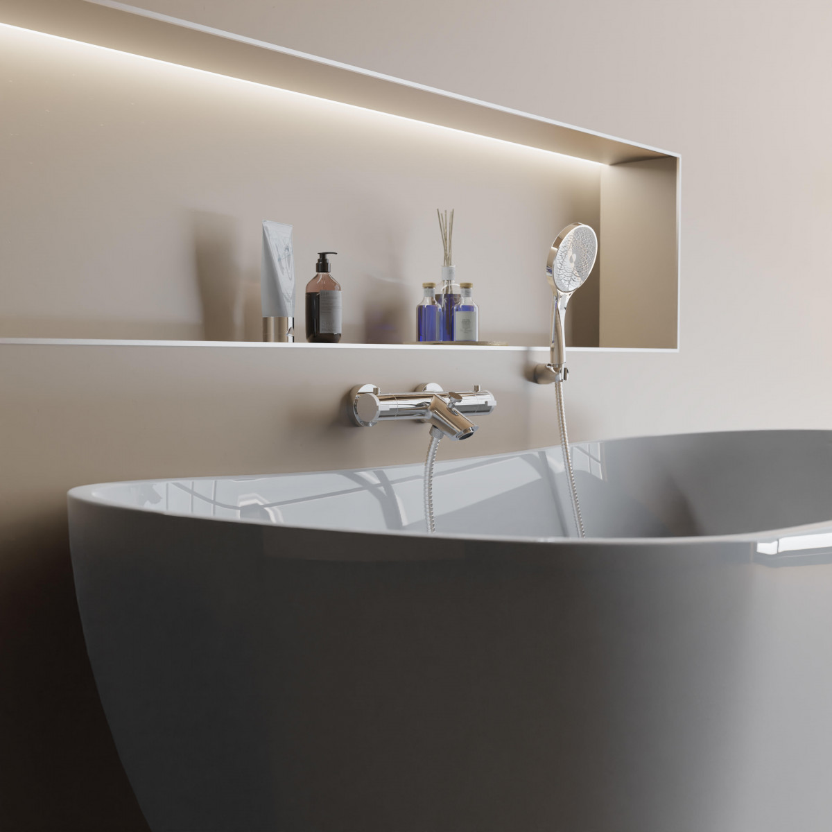 LONDON Mitigeur thermostatique pour bain • Chrome • SCHÜTTE