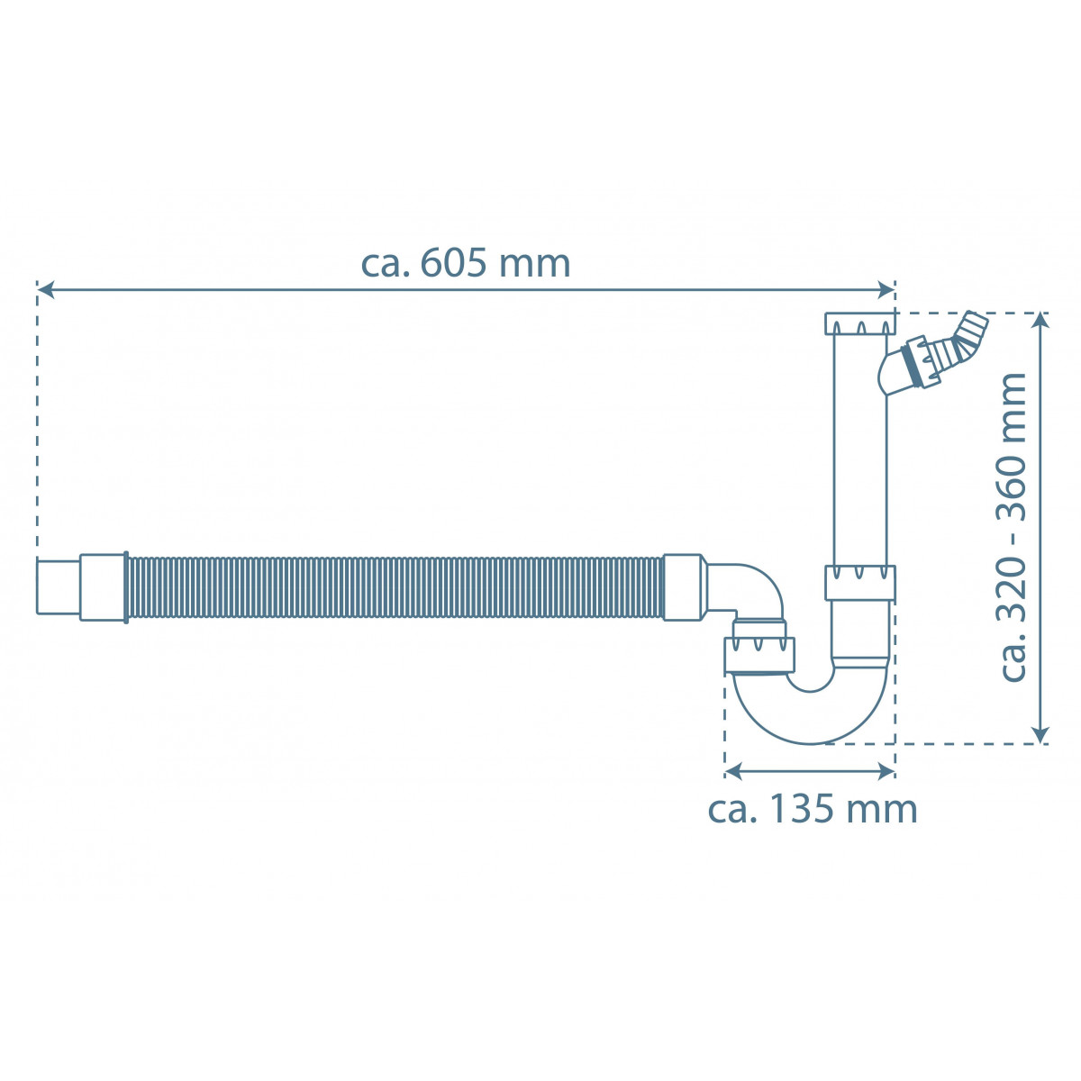 KS spoelbak-buissifon • Wit