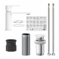 MANHATTAN Robinetterie de lavabo • Blanc mat