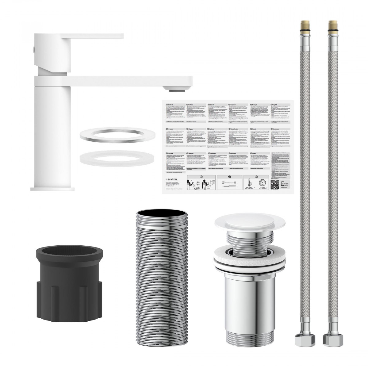 MANHATTAN Robinetterie de lavabo • Blanc mat