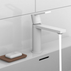 MANHATTAN Robinetterie de lavabo • Blanc mat