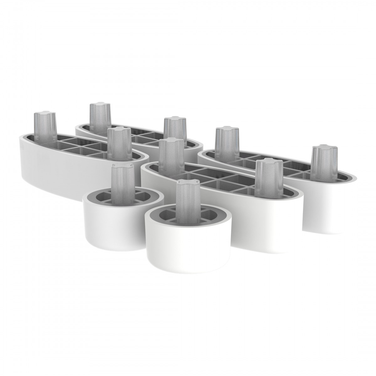 Vervangingsbumper voor Duroplast toiletzitting • Wit • 01989 • SCHÜTTE