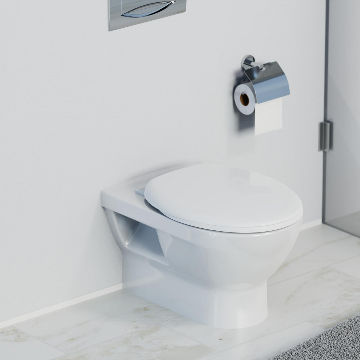 WC seat with soft-closing mechanism • White • 10220 • SCHÜTTE