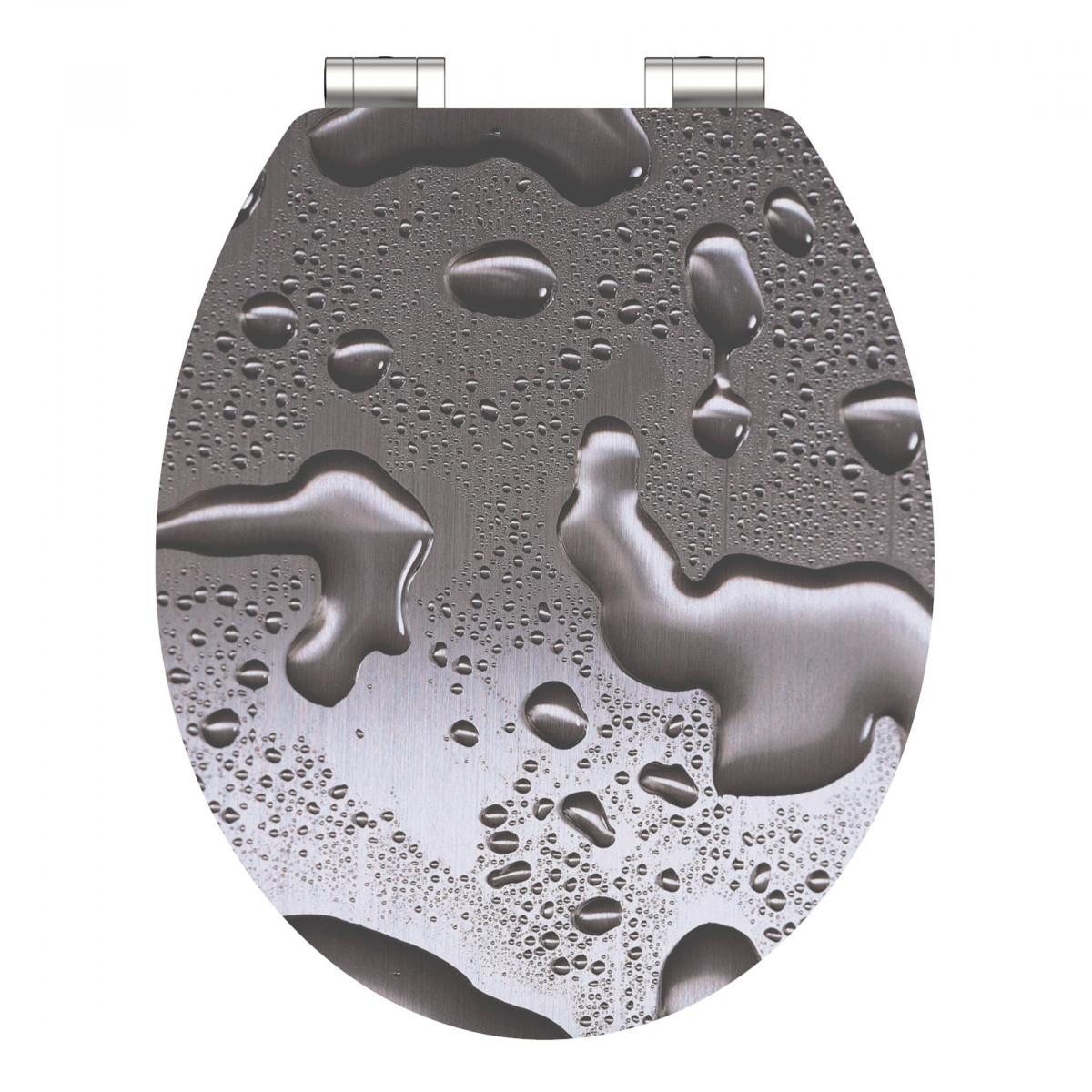 HG WC seat GREY STEEL • MDF • With soft-close mechanism • SCHÜTTE