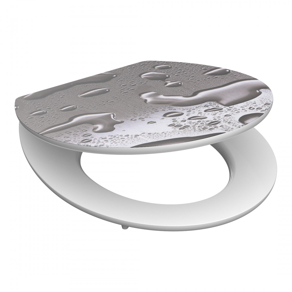 HG WC seat GREY STEEL • MDF • With soft-close mechanism • SCHÜTTE
