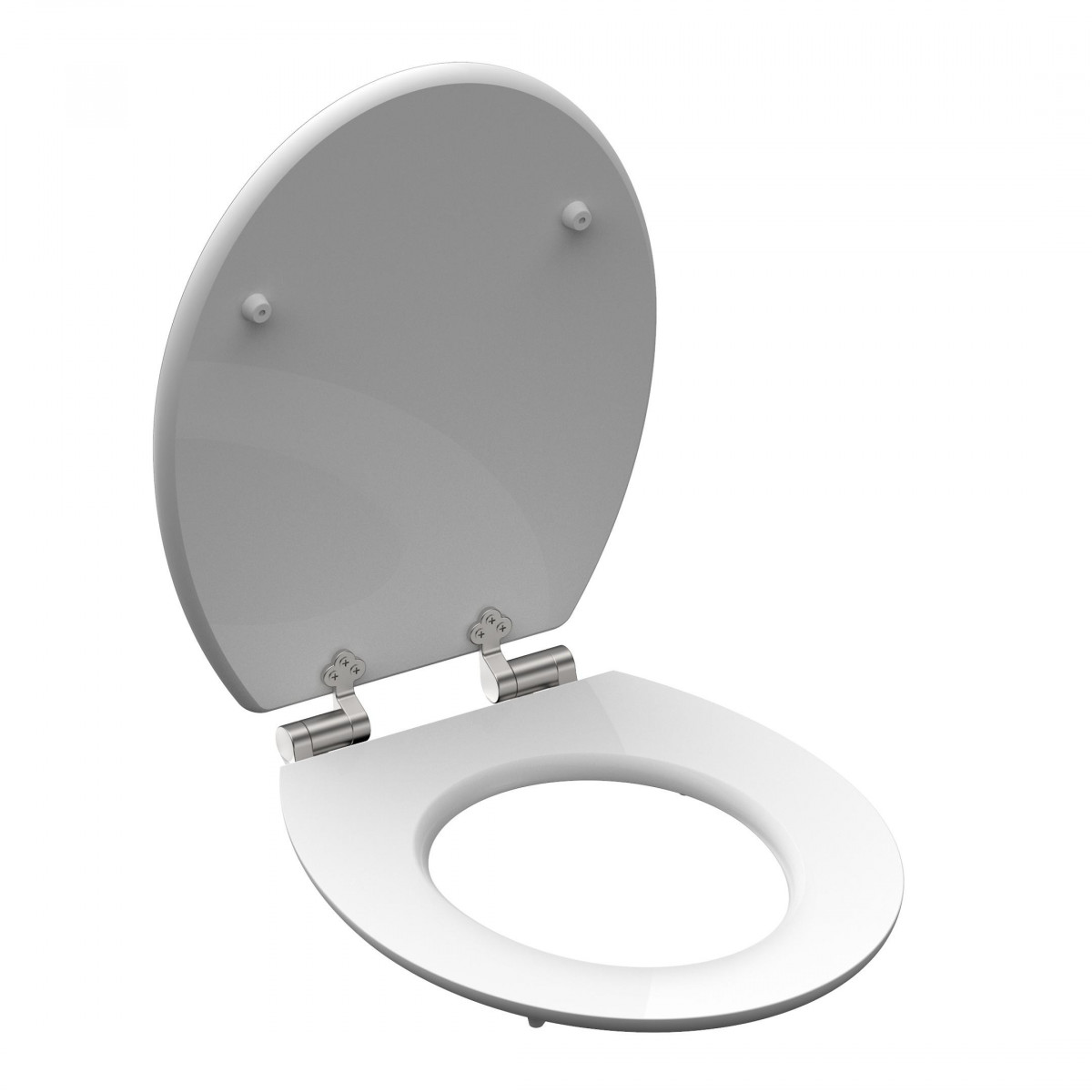 HG WC seat GREY STEEL • MDF • With soft-close mechanism • SCHÜTTE