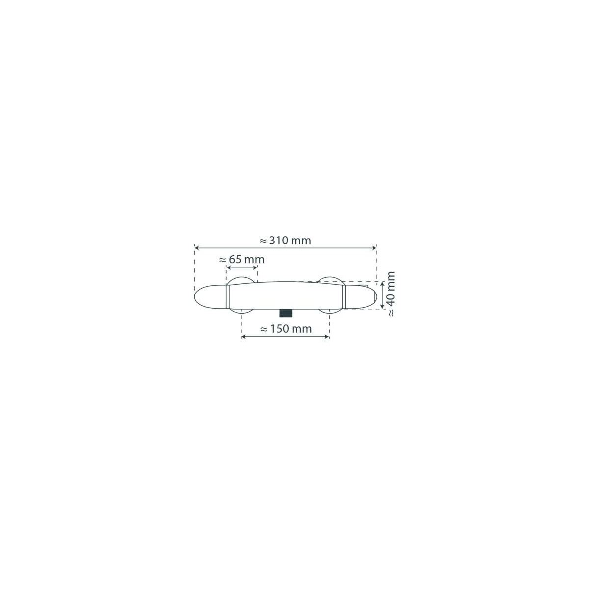 SUPRA thermostatic shower mixer • chrome • SCHÜTTE