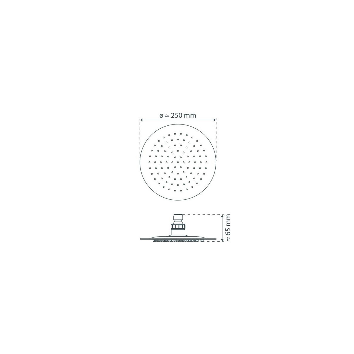 TOULOUSE overhead shower • stainless steel • 69208 • SCHÜTTE