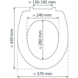 HG WC seat ASIA • MDF • With soft-close mechanism • SCHÜTTE