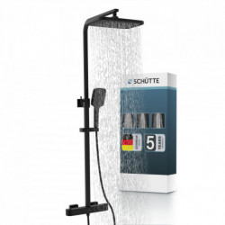 GRAN CANARIA Overhead shower set • Black matt