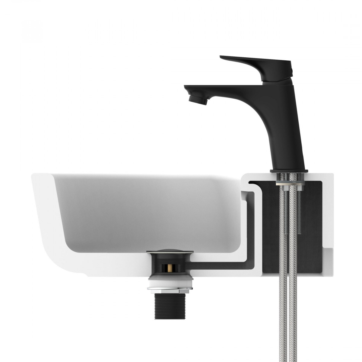 BOSTON basin mixer • black matt