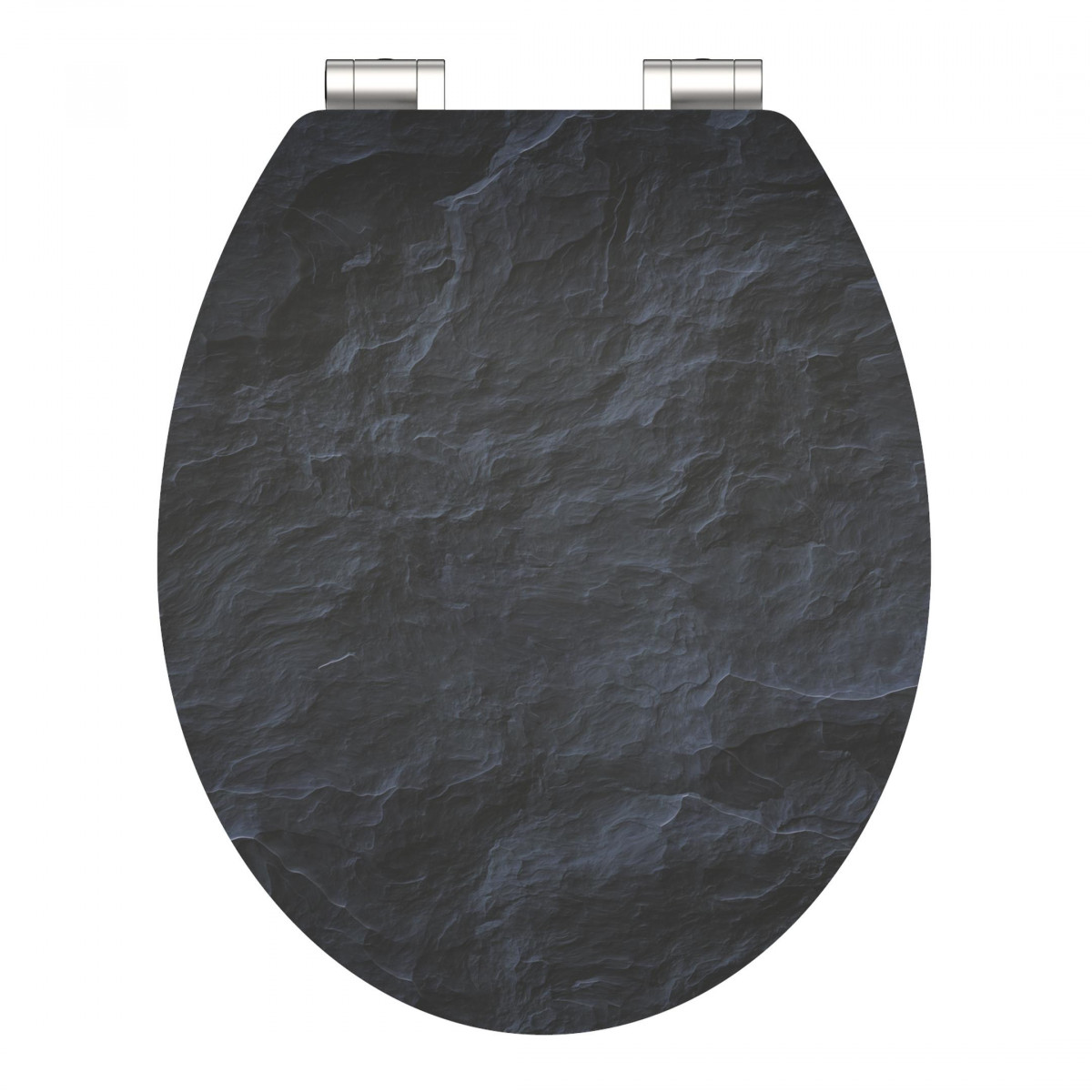 HG WC seat BLACK STONE • MDF • With soft-close mechanism • SCHÜTTE