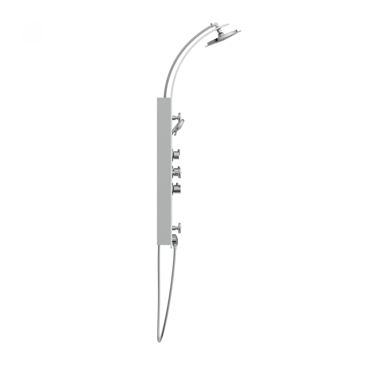 LANZAROTE Glass shower panel • White • SCHÜTTE