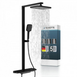 SCHÜTTE Overhead shower set HAWAII • Black matt • SCHÜTTE