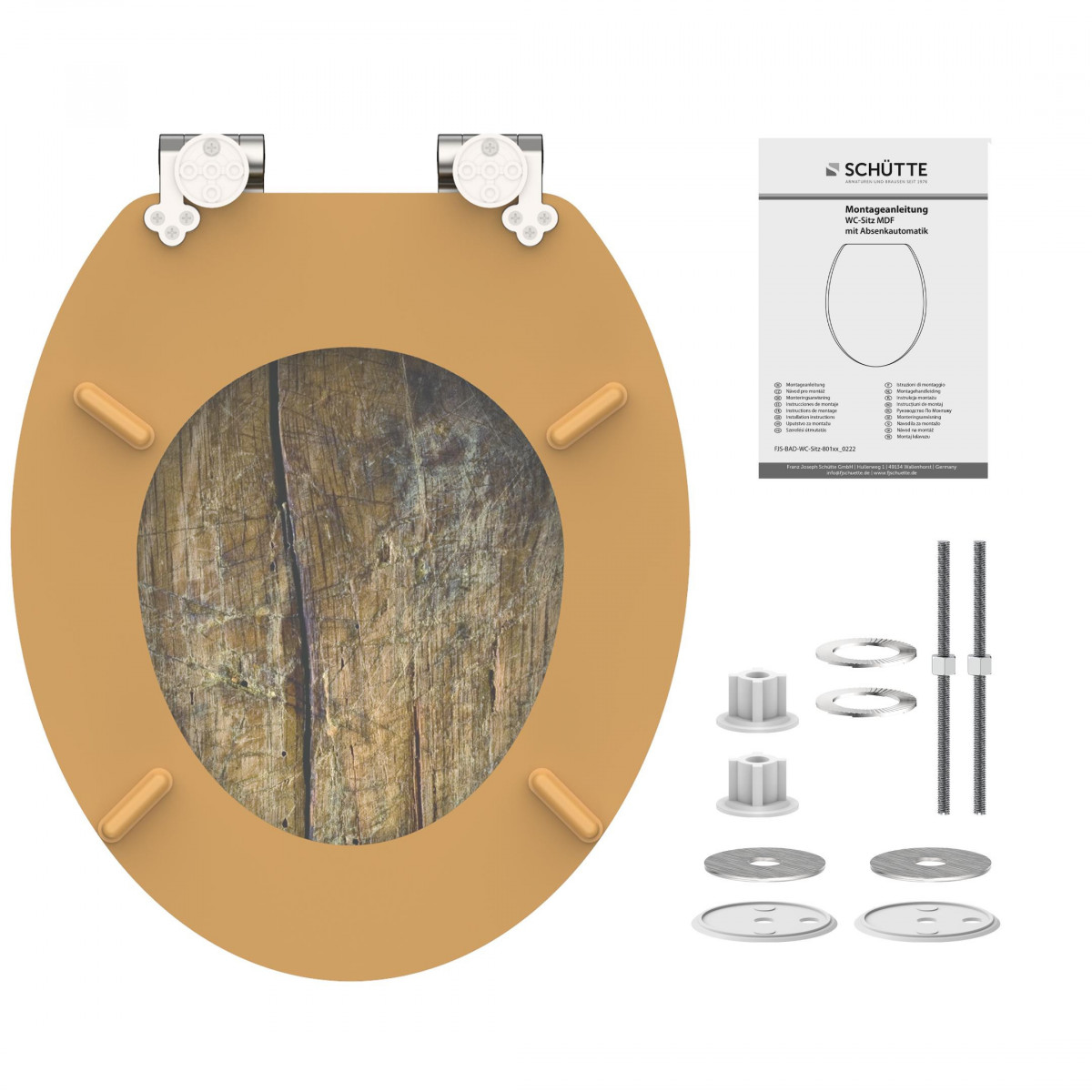 SOLID WOOD WC seat • MDF • With soft-close mechanism • SCHÜTTE