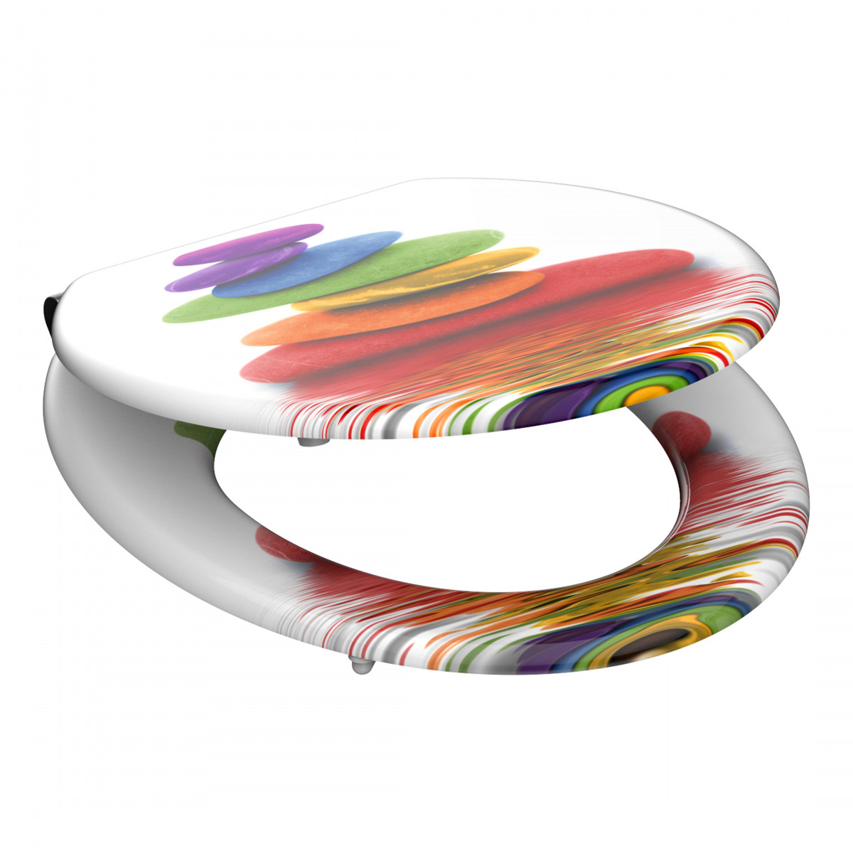 Siège WC COLORFUL STONES • MDF • avec abaissement automatique • SCHÜTTE