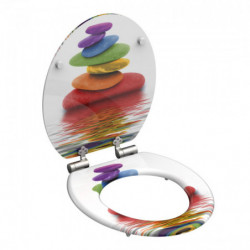Siège WC COLORFUL STONES • MDF • avec abaissement automatique • SCHÜTTE