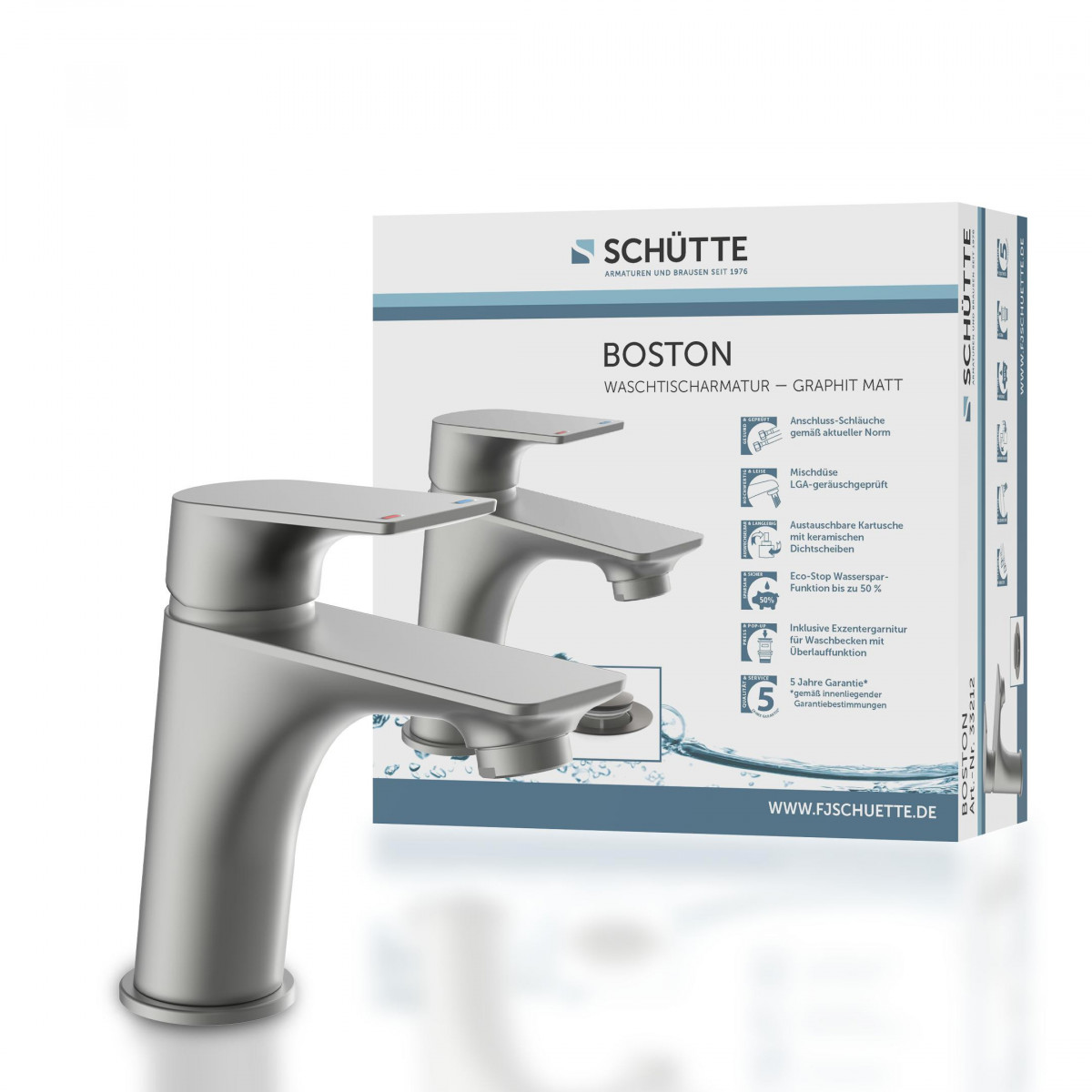 BOSTON basin mixer • Graphite matt