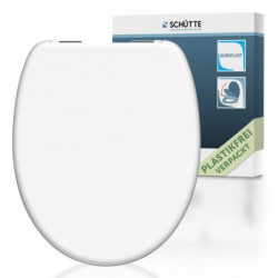 Siège WC WHITE • plastique thermodurci • Avec abaissement automatique • SCHÜTTE