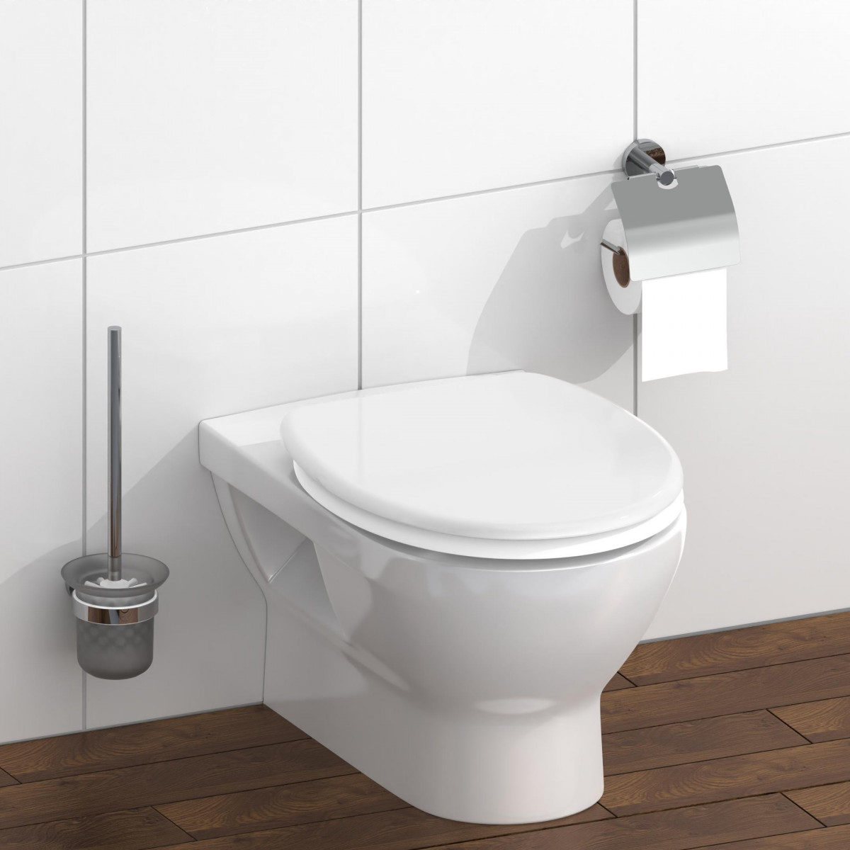 Siège WC WHITE • plastique thermodurci • Avec abaissement automatique • SCHÜTTE
