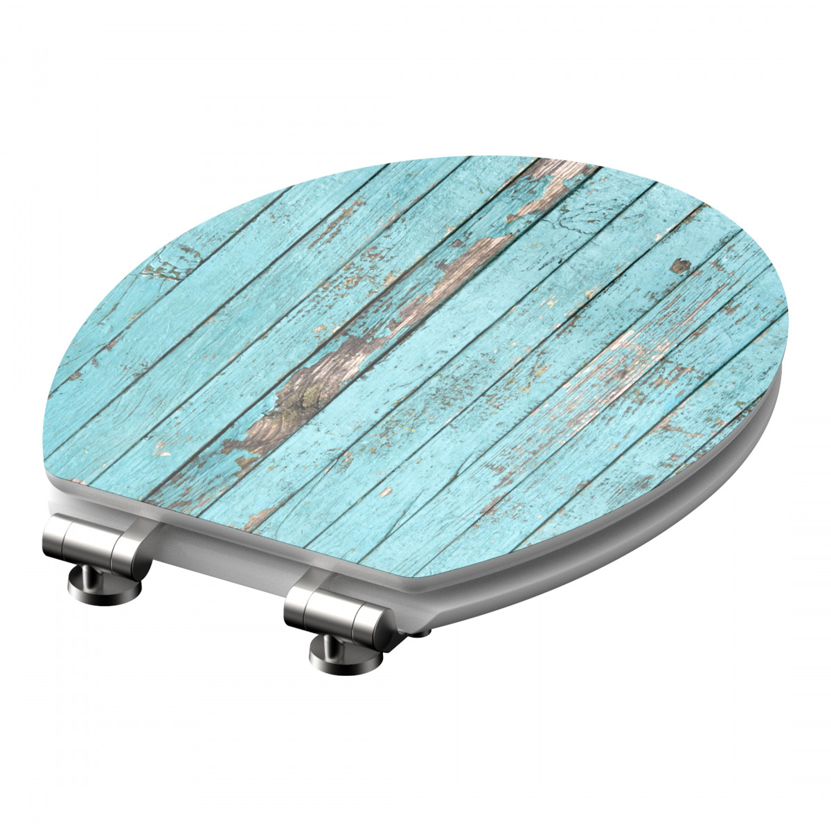 HG WC seat BLUE WOOD • MDF • With soft-close mechanism • SCHÜTTE