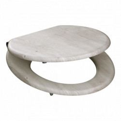 WC seat LIGHT WOOD • MDF • With soft-close mechanism • SCHÜTTE